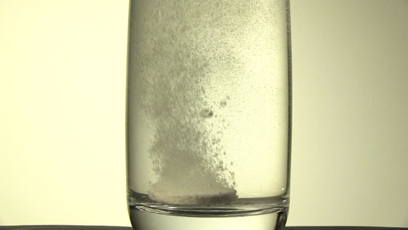 A Tablet Dissolving In Water 2