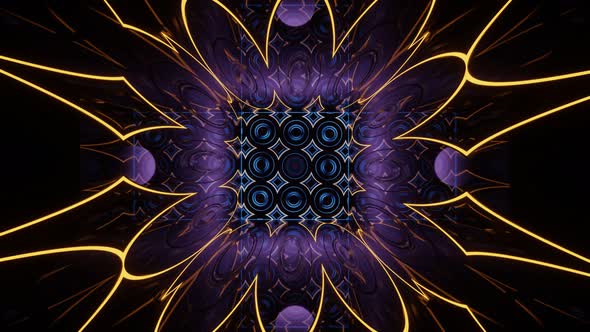 VJ Loop Abstract Mirror Tunnel Lilac Kaleidoscope