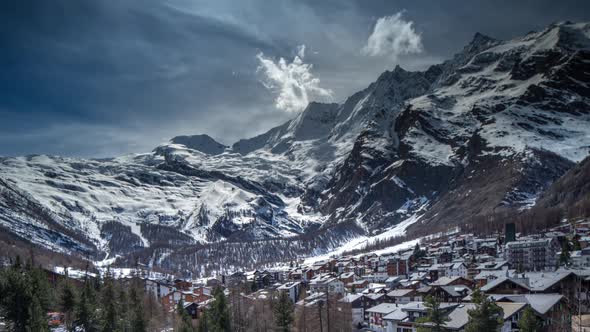 saas fee alps switzerland mountains snow village ski