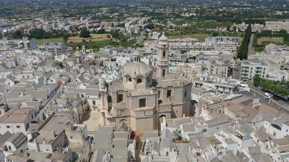 Aerial view of Locorotondo, Apulia, Italy