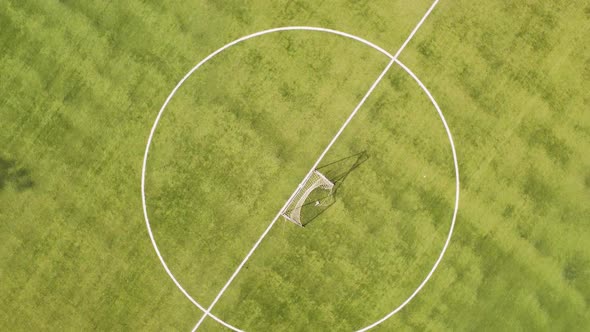 Overhead Aerial View of Soccer Field