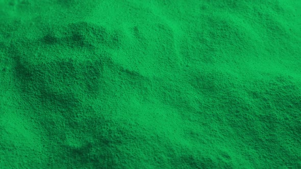 Green Paint Powder Moving Shot