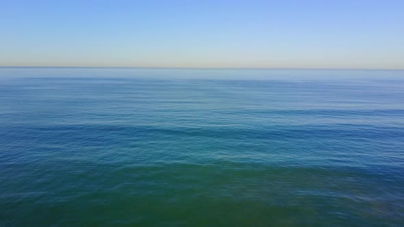 Aerial drone uav view of the beach and ocean.