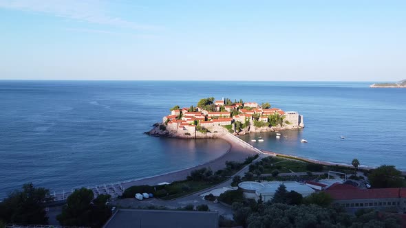 Aerial View of Island with Old History