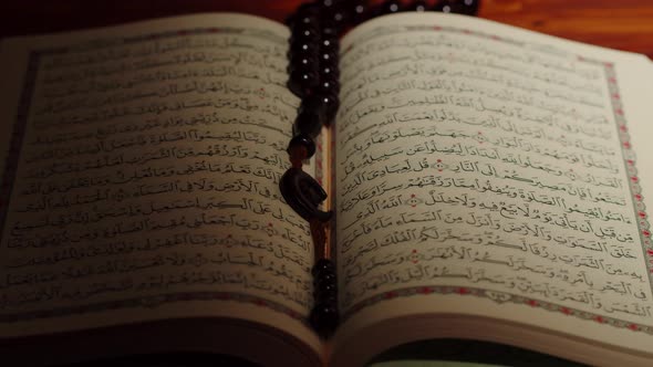 Quran Book Closeup Praying Islamic Religion