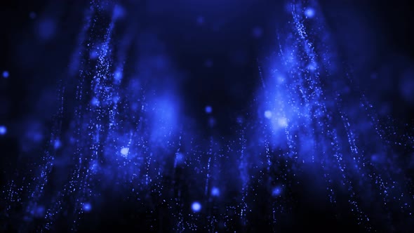 Blue Glitter Space Background 4k 01