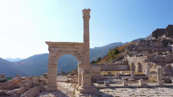 Archaeological Ruins of an Ancient City on a Summer Day