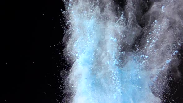 Colorful Powder Explosion in Slow Motion