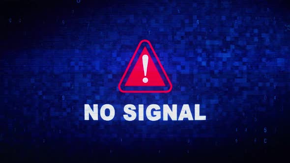 No Signal Text Digital Noise Twitch Glitch Distortion Effect Error 