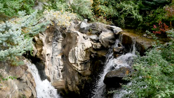 Strems converging to form a waterfall