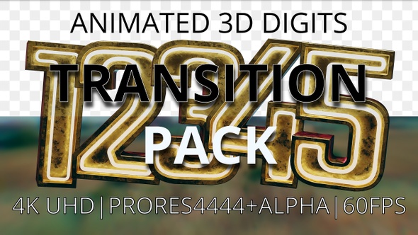 Animated digits' pack from 1 to 5 transition UHD 60fps alt