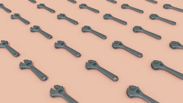 A Lot Of Crescent Wrench In A Row Hd