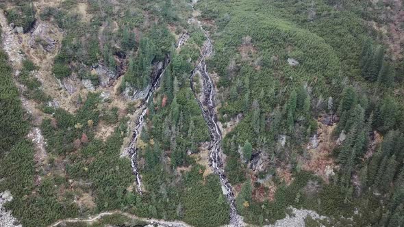 Mountain Waterfall in Tatra Mountains, Poland