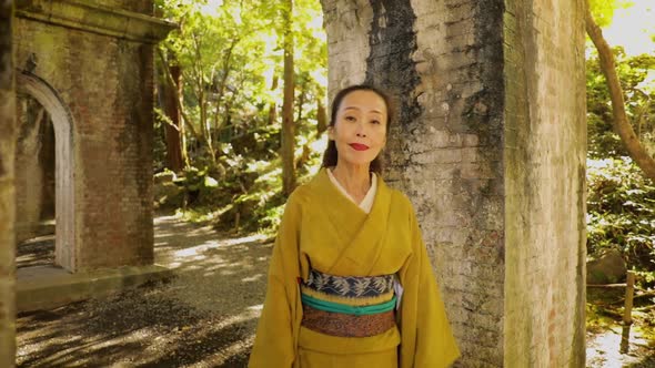 Elegant Japanese woman in Kyoto Japan