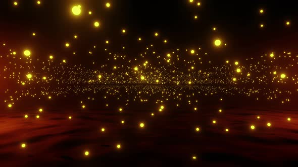 Glow Particles Landscape 4k  