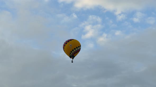 Aerostat in the morning sky