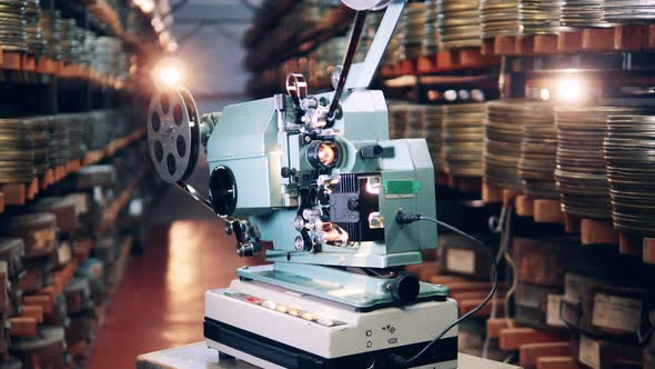 Archive Facility with a Functioning Film Projector