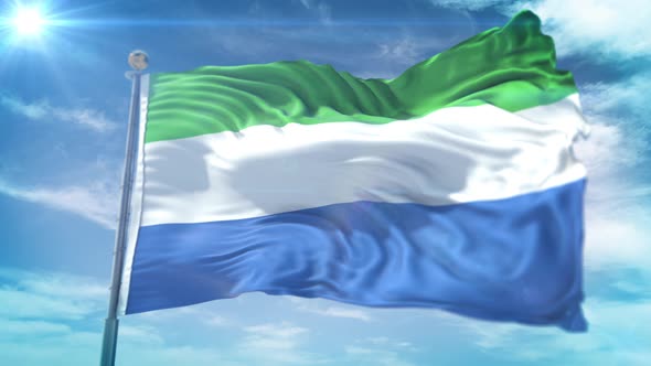 4K 3D Sierra Leone Flag