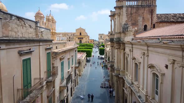 Aerial view of Modica, Sicily, Italy. Modica (Ragusa Province)