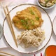 Thai Style Fried Crispy Chicken Breast in Breadcrumbs Served with Rice Noodles - VideoHive Item for Sale
