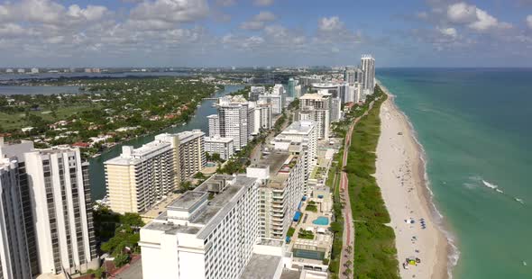 5k Stock Video Miami Beach Oceanfront Real Estate Condominiums