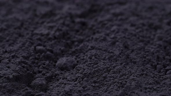 Blue butterfly pea powder top view. superfoods