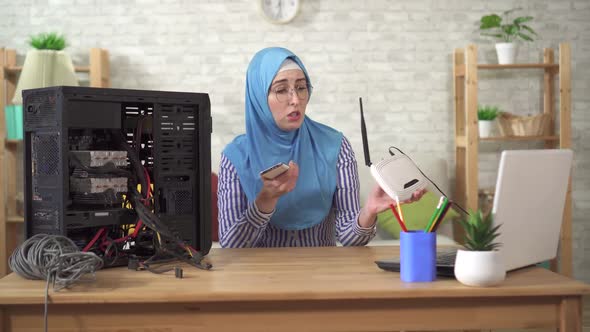 Muslim Woman Calls Support Service Due To Poor Internet Reception
