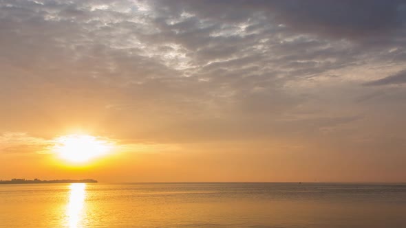 Epic Sky, Quiet River, Morning, Sunrise With Clouds, Time Lapse