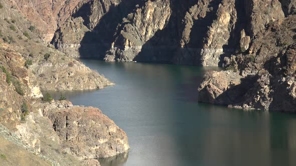 Diminished Water Level in Rocky Dam Lake