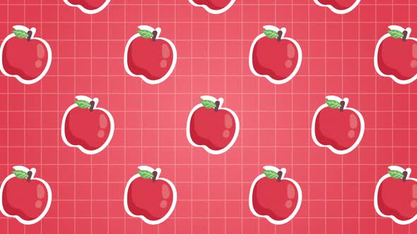 Apple Fruits Food Animation Background