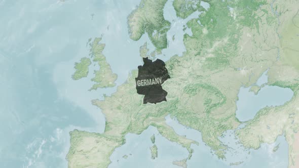 Globe Map of Germany with a label