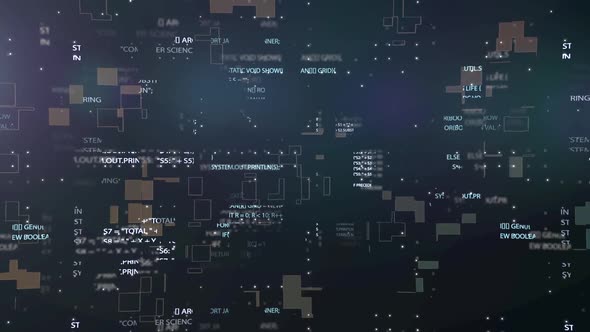 Futuristic Electronic Circuit Board with Binary Code