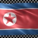 North Korea waving flag looped - VideoHive Item for Sale