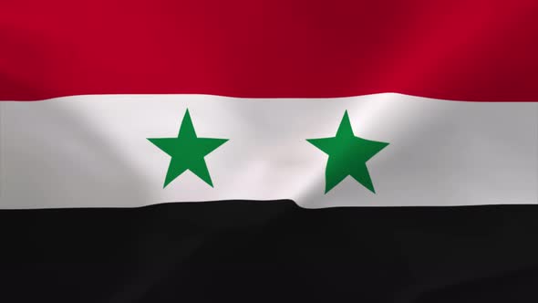 Syria Waving Flag Animation 4K Moving Wallpaper Background