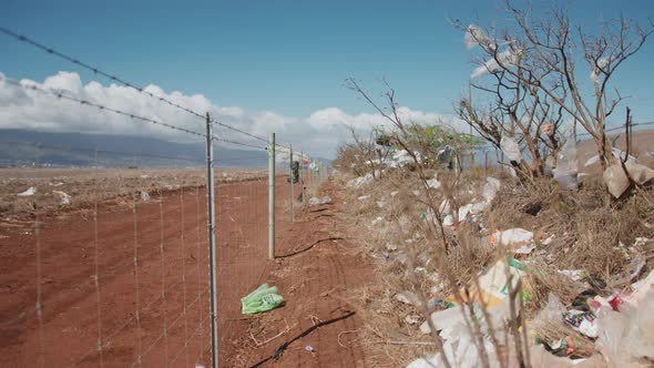 Ugly View of Human Waste Flying on the Wind World Ecology Disaster Hawaii