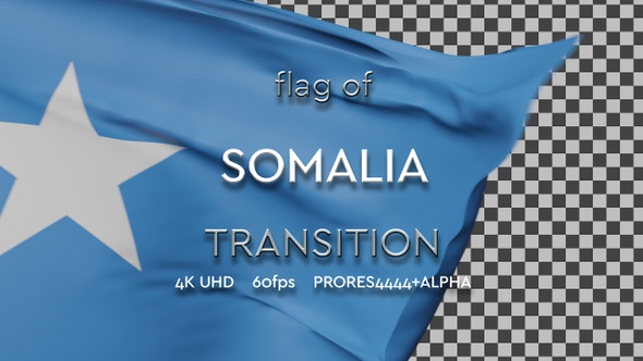 Flag of Somalia transition | UHD | 60fps