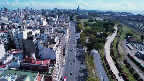 Buenos Aires Argentina. Downtown landscape of tourism landmark city.