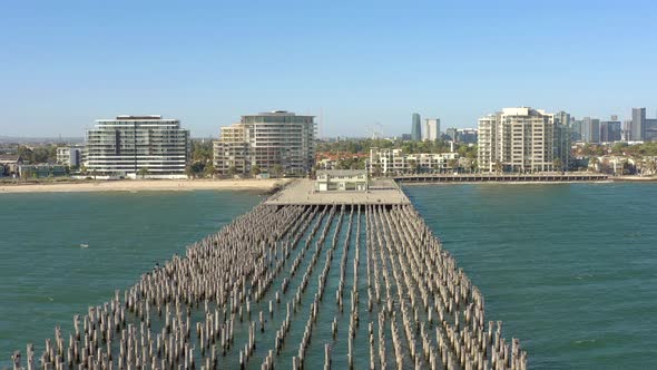 Princes Pier in Port Melbourne Australia Seen From the Air