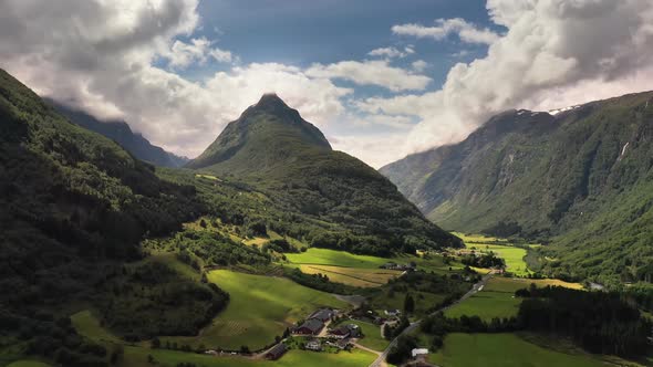 Aerial Footage Beautiful Nature Norway