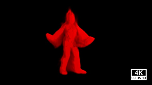 Hip Hop Dancing Red Smoke Man 4K alt