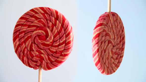 Striped fruit lollipops