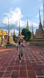 Wat Pho Temple of the Reclining Buddha  the Royal Temple in Capital City Bangkok Thailand