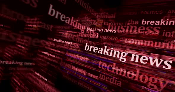 Headline titles media with Breaking news and information seamless looped