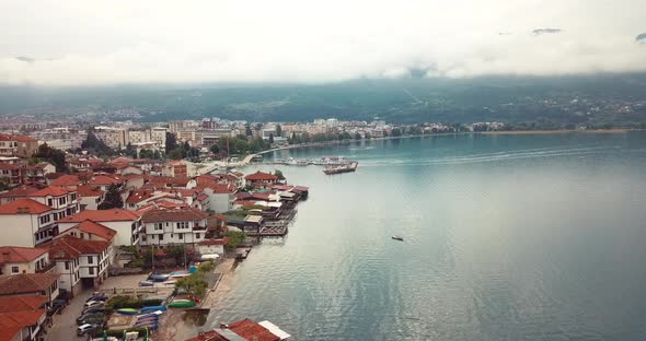 Ohrid lake, Macedonia Aerial