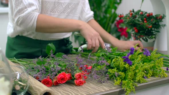 Conditioning Flowers for Arrangement 