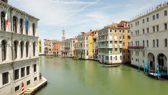 Time Lapse of the Grand Canal in Venice Italy