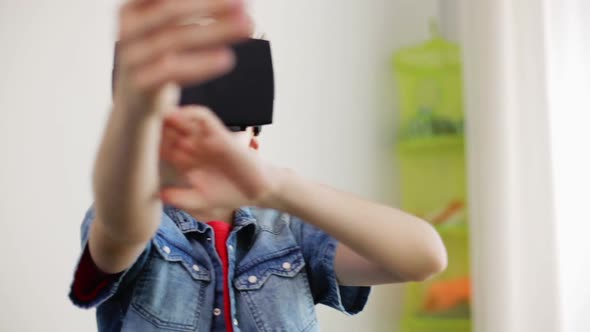 Boy in Virtual Reality Headset or Vr Glasses 24