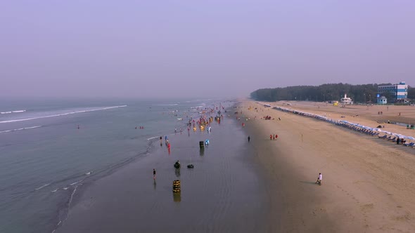 Coxes Bazar Beach Chittagong Aerial Drone Sc01