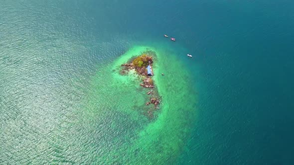 Aerial view of beach at Koh Khai,  Andaman sea in Phuket island. Thailand