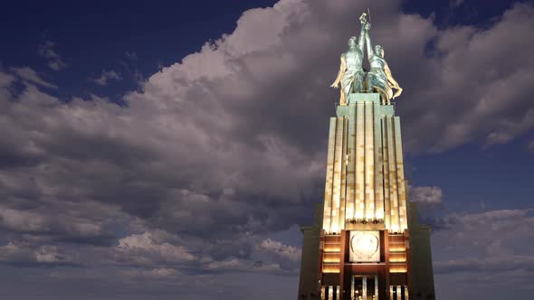 monument Rabochiy i Kolkhoznitsa, Moscow, Russia. Made of in 1937